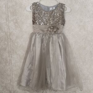 Girls Dress From Amazon Silver Sequin Sleeveless /Formal